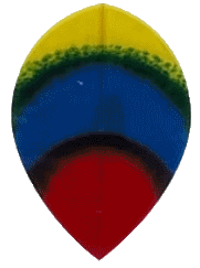 Poly Pink/Blu/Yel Rainbow Pear Poly Pink/Blu/Yel Rainbow Pear