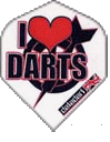 Poly I Love Darts White Reg Poly I Love Darts White Reg